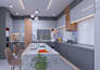 design 3d kitchen cabinet with realistic rendering